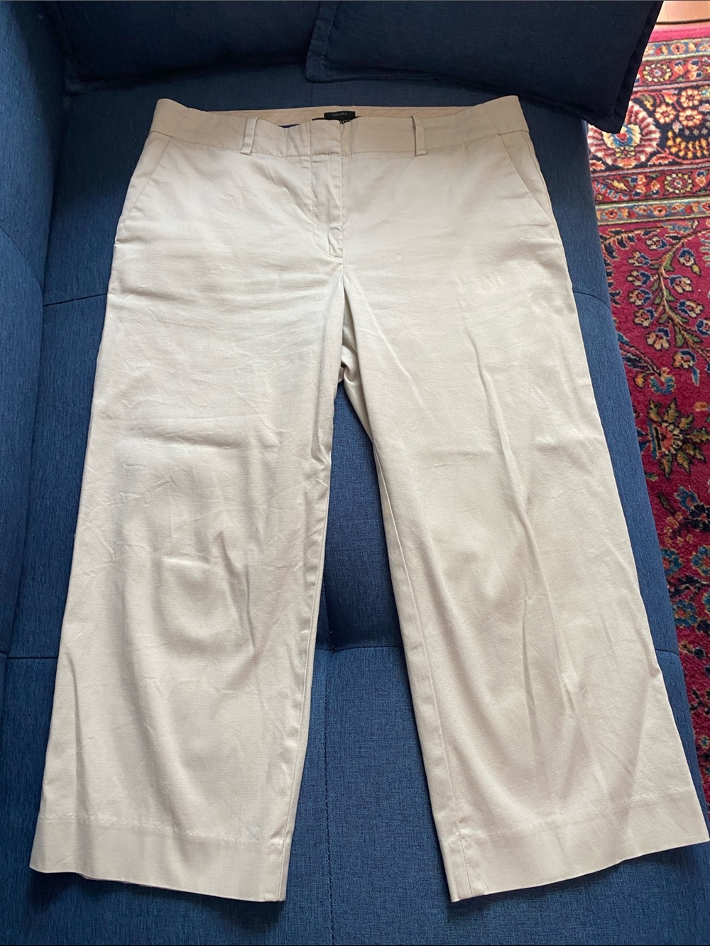 Talbots Wide-Leg Pants in Light Cream